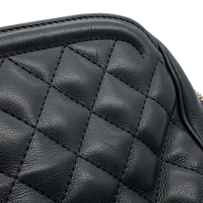 シャネル チェーンショルダーバッグ マトラッセ ココマーク バニティ ラムスキン  CHANEL 黒 2ｗay バッグ