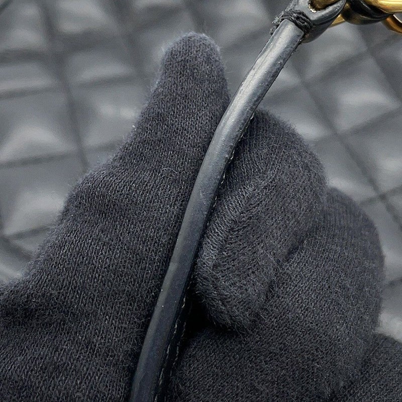 シャネル チェーンショルダーバッグ マトラッセ ココマーク バニティ ラムスキン  CHANEL 黒 2ｗay バッグ