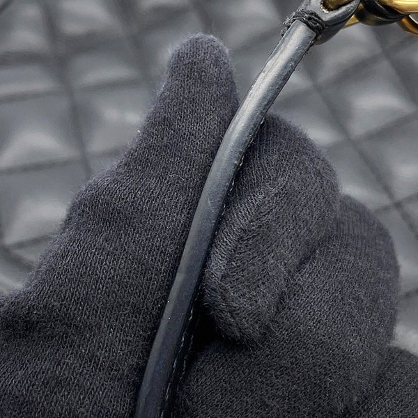 シャネル チェーンショルダーバッグ マトラッセ ココマーク バニティ ラムスキン  CHANEL 黒 2ｗay バッグ