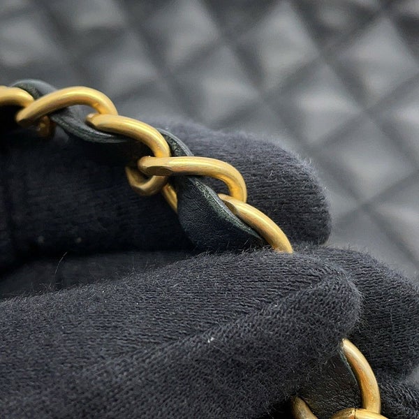 シャネル チェーンショルダーバッグ マトラッセ ココマーク バニティ ラムスキン  CHANEL 黒 2ｗay バッグ