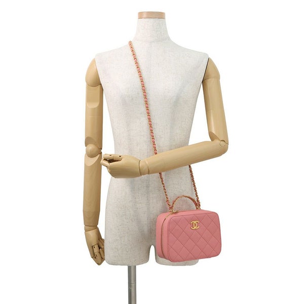 シャネル チェーンショルダーバッグ マトラッセ ココマーク バニティ トップハンドル ラムスキン AS3318 CHANEL バッグ