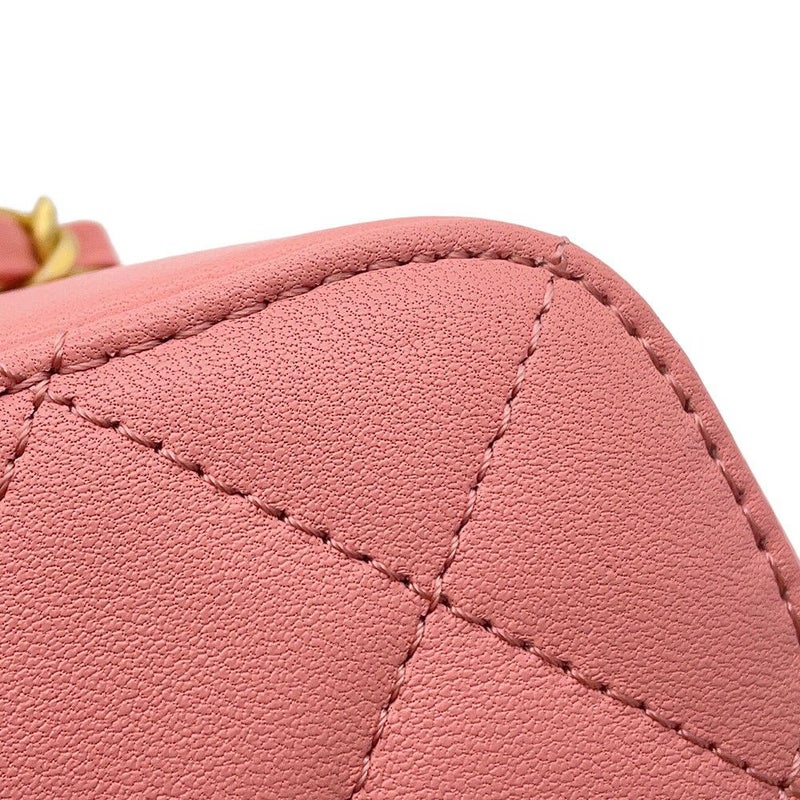 シャネル チェーンショルダーバッグ マトラッセ ココマーク バニティ トップハンドル ラムスキン AS3318 CHANEL バッグ