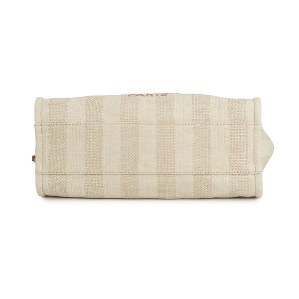 シャネル トートバッグ ドーヴィルライン ミディアム ショッピングバッグ ロゴ ストロー/レザー A67001 CHANEL