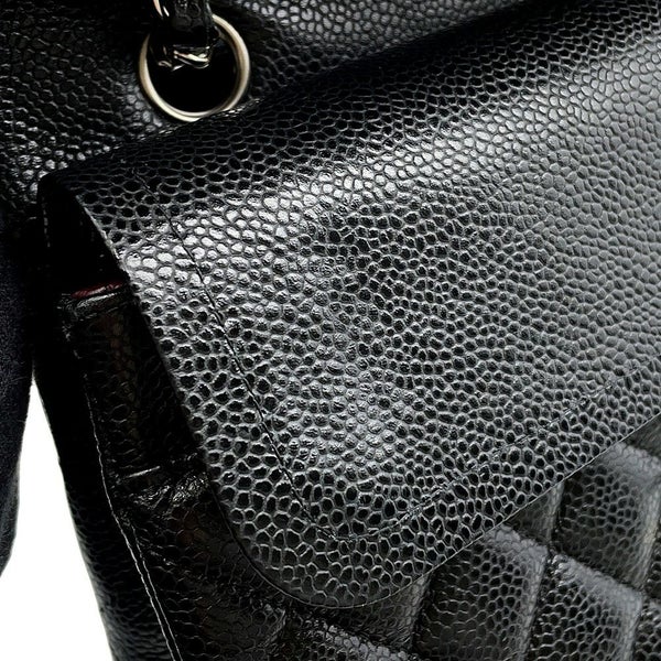 シャネル チェーンショルダーバッグ マトラッセ25 ココマーク キャビアスキン ダブルチェーン A01112 CHANEL 黒