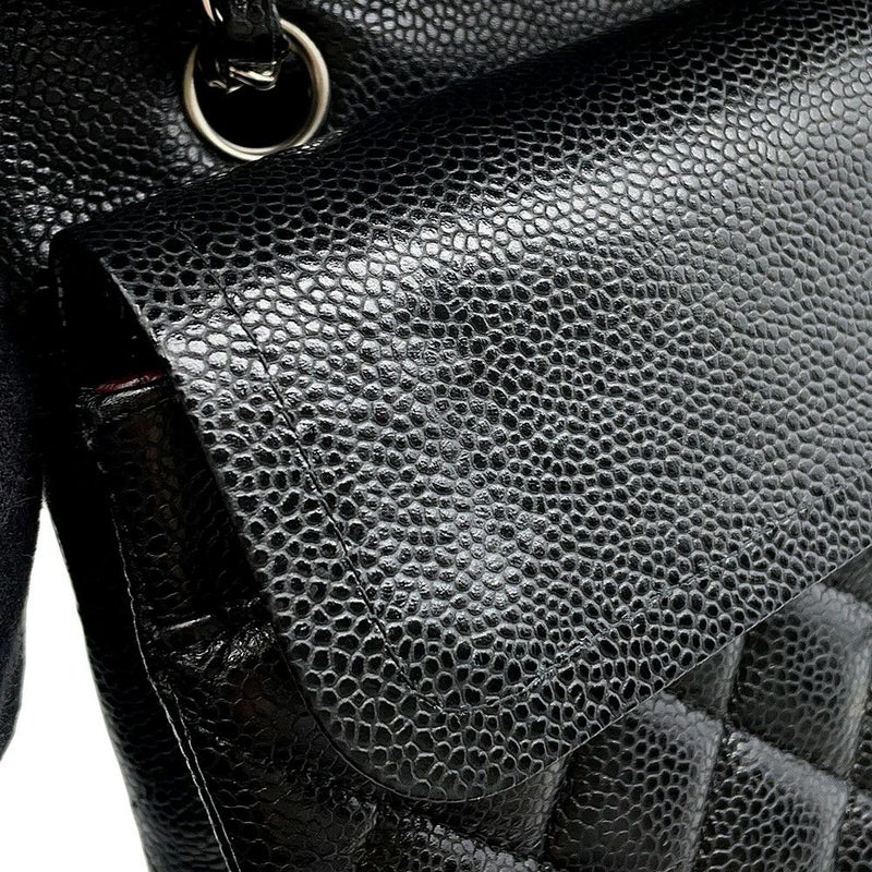 シャネル チェーンショルダーバッグ マトラッセ25 ココマーク キャビアスキン ダブルチェーン A01112 CHANEL 黒