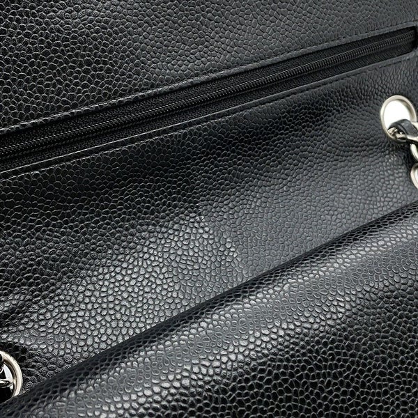 シャネル チェーンショルダーバッグ マトラッセ25 ココマーク キャビアスキン ダブルチェーン A01112 CHANEL 黒