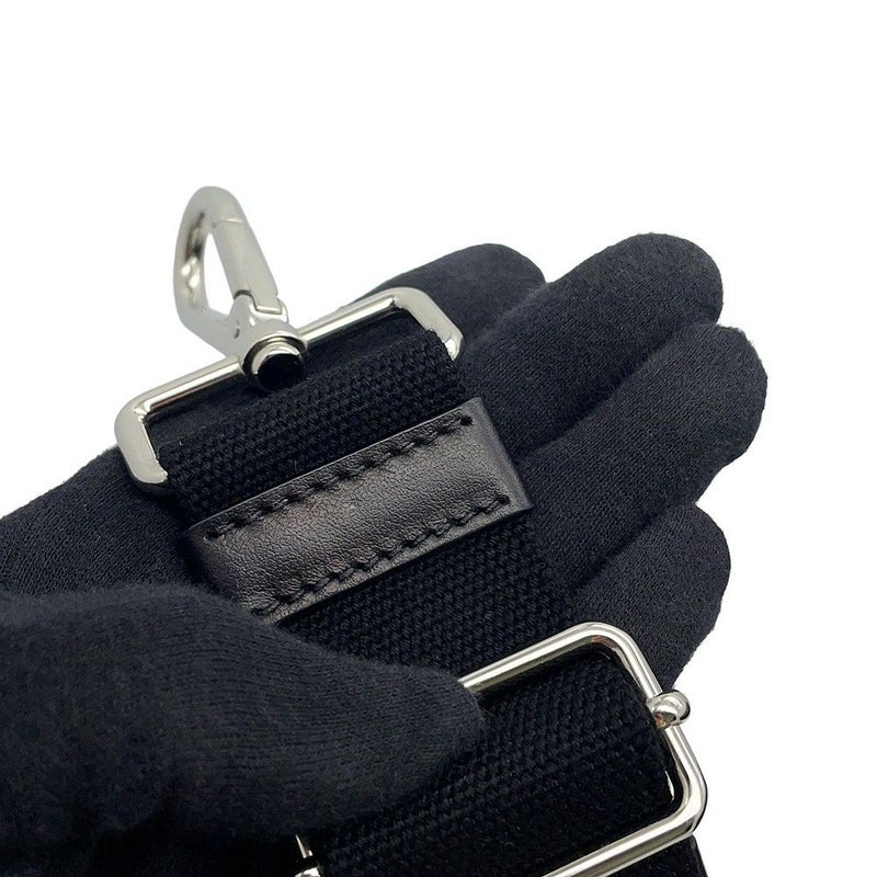 プラダ ハンドバッグ カナパ ロゴ ウッドハンドル キャンバス 1BG350 PRADA 2ｗayショルダーバッグ 黒 アウトレット品