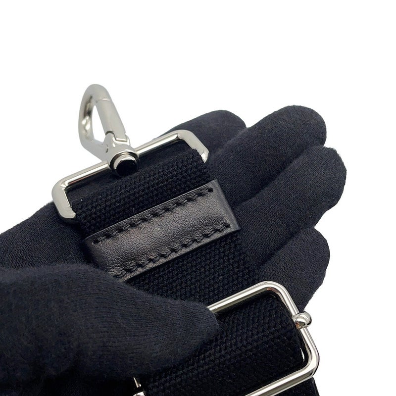 プラダ ハンドバッグ カナパ ロゴ ウッドハンドル キャンバス 1BG350 PRADA 2ｗayショルダーバッグ 黒 アウトレット品