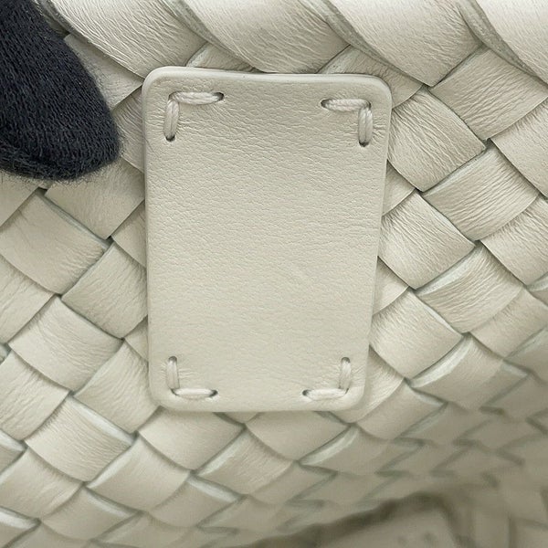 ボッテガヴェネタ ハンドバッグ イントレチャート カバ ミニ 777608 BOTTEGA VENETA 2way 白