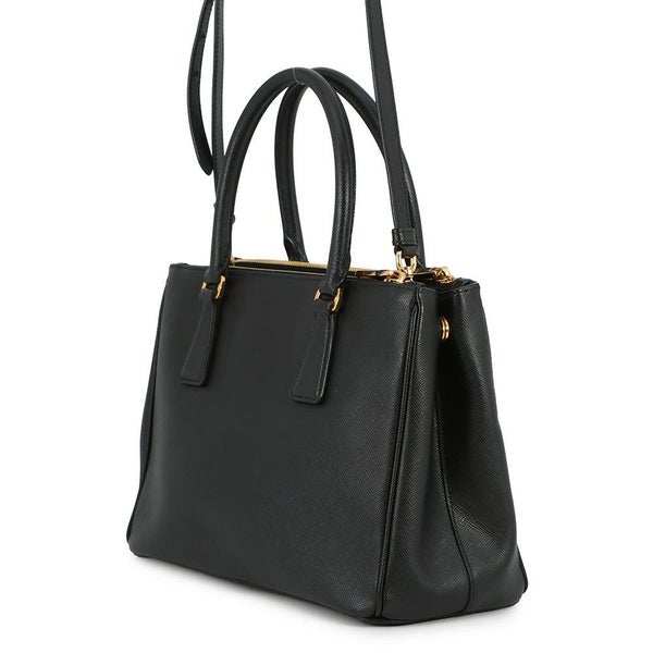 プラダ ハンドバッグ ガレリア サフィアーノ レザー 1BA863 PRADA バッグ 2wayショルダーバッグ 黒