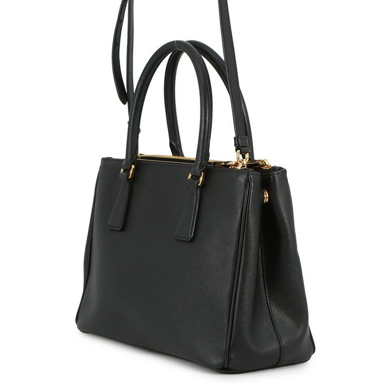 プラダ ハンドバッグ ガレリア サフィアーノ レザー 1BA863 PRADA バッグ 2wayショルダーバッグ 黒