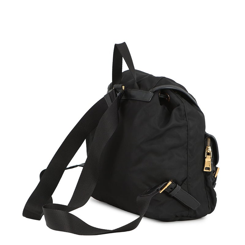 プラダ リュック トライアングルロゴ バックパック ナイロン/レザー BZ0030 PRADA リュックサック 黒