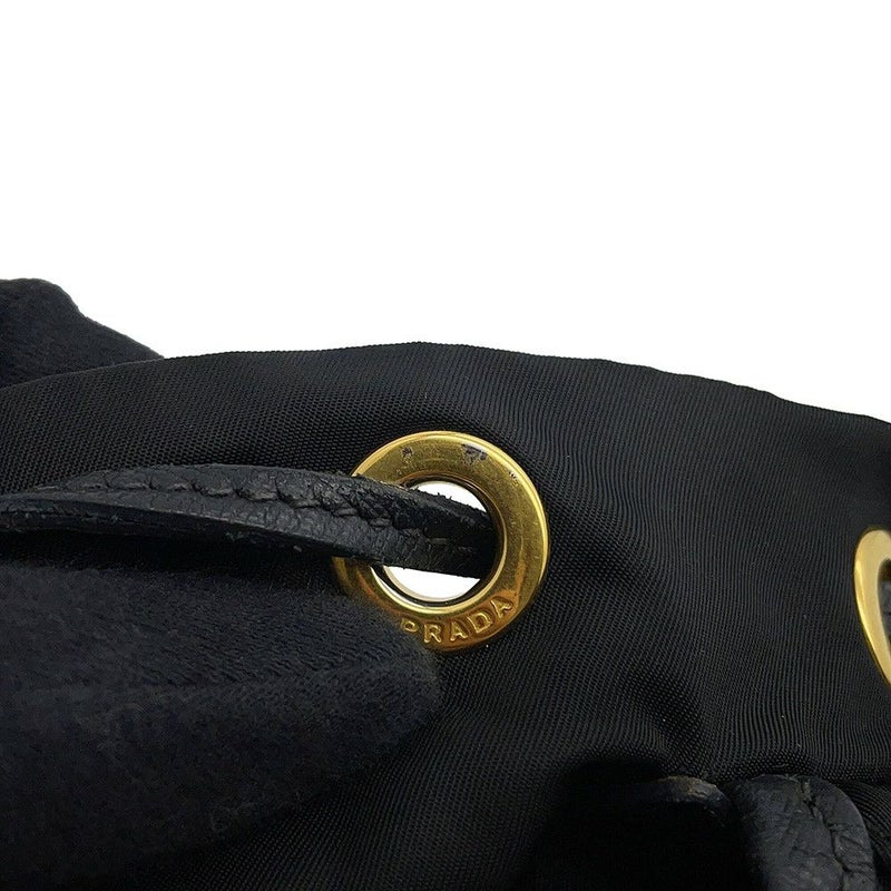 プラダ リュック トライアングルロゴ バックパック ナイロン/レザー BZ0030 PRADA リュックサック 黒