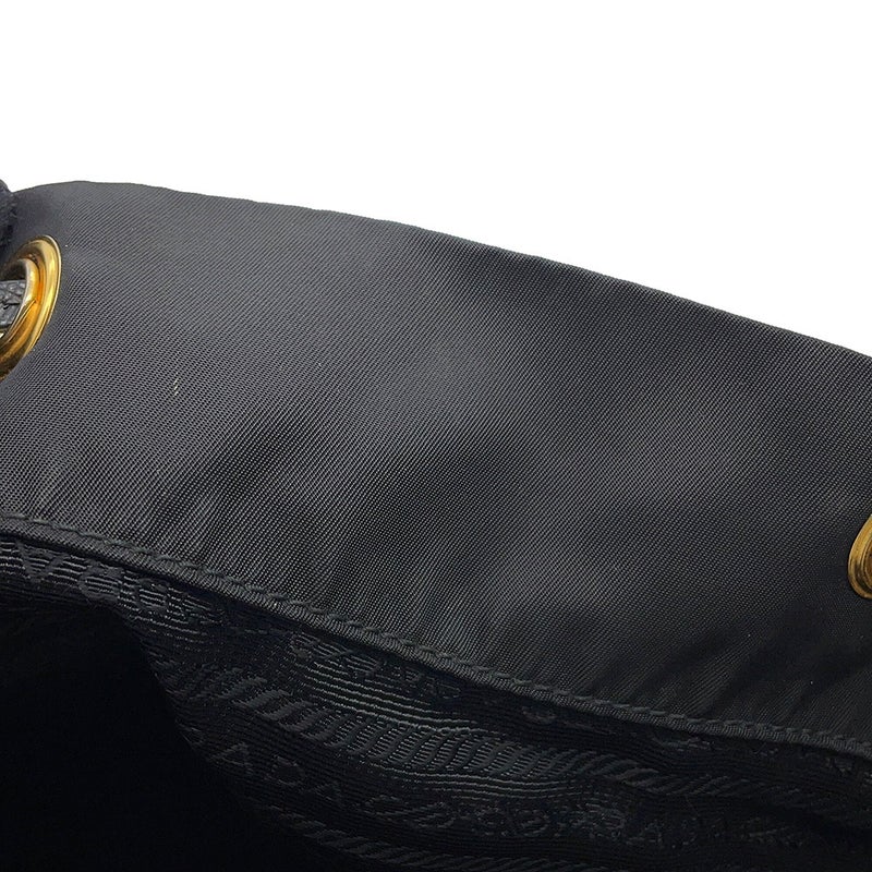 プラダ リュック トライアングルロゴ バックパック ナイロン/レザー BZ0030 PRADA リュックサック 黒