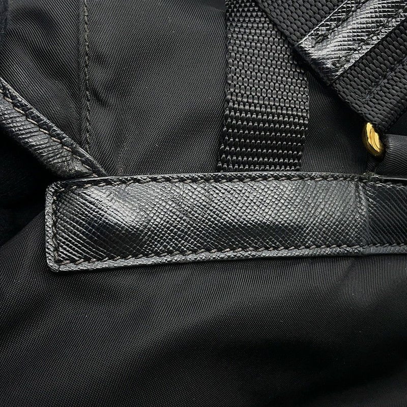 プラダ リュック トライアングルロゴ バックパック ナイロン/レザー BZ0030 PRADA リュックサック 黒