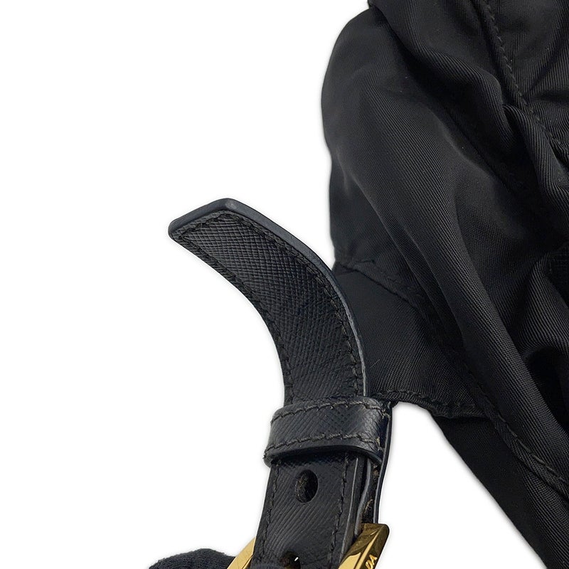 プラダ リュック トライアングルロゴ バックパック ナイロン/レザー BZ0030 PRADA リュックサック 黒