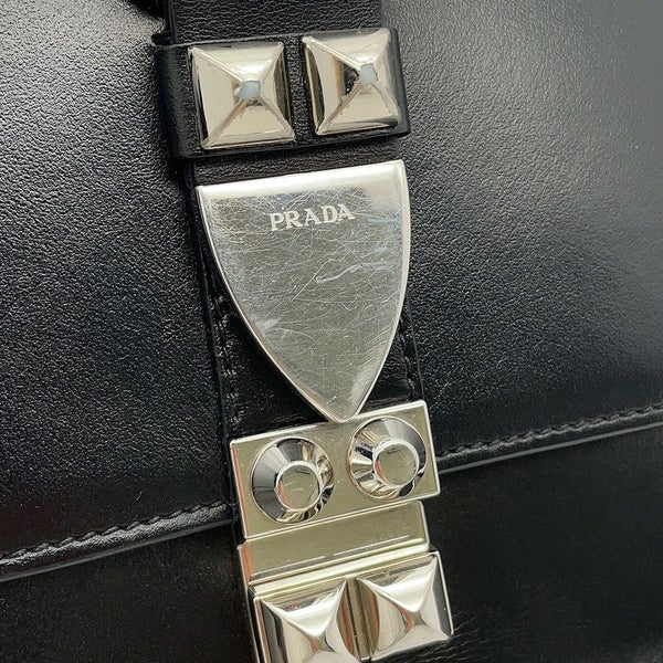 プラダ ショルダーバッグ エレクトラ スタッズ レザー 1BD120 PRADA 黒
