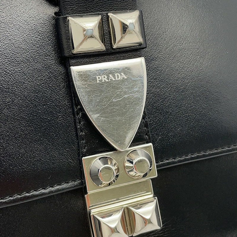 プラダ ショルダーバッグ エレクトラ スタッズ レザー 1BD120 PRADA 黒