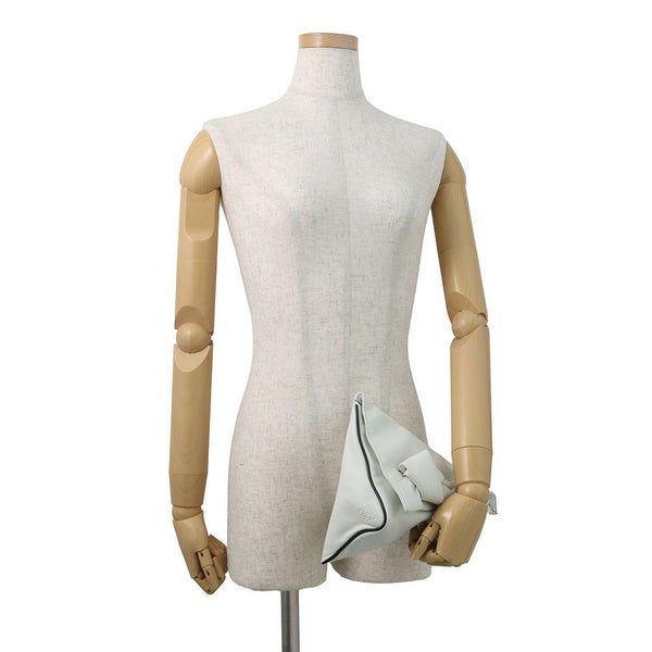 ロエベ クラッチバッグ リボン レザー 332.82.K78 LOEWE 白