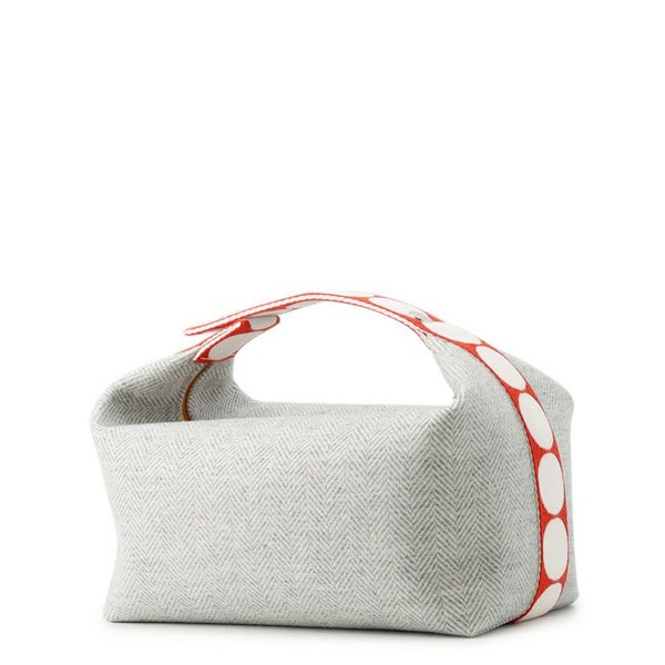 エルメス ポーチ ブリッド・ア・ブラック  アニモー・ブロックGM グラニット/シルバー金具 トワル・シェヴロン