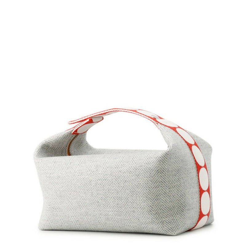 エルメス ポーチ ブリッド・ア・ブラック  アニモー・ブロックGM グラニット/シルバー金具 トワル・シェヴロン