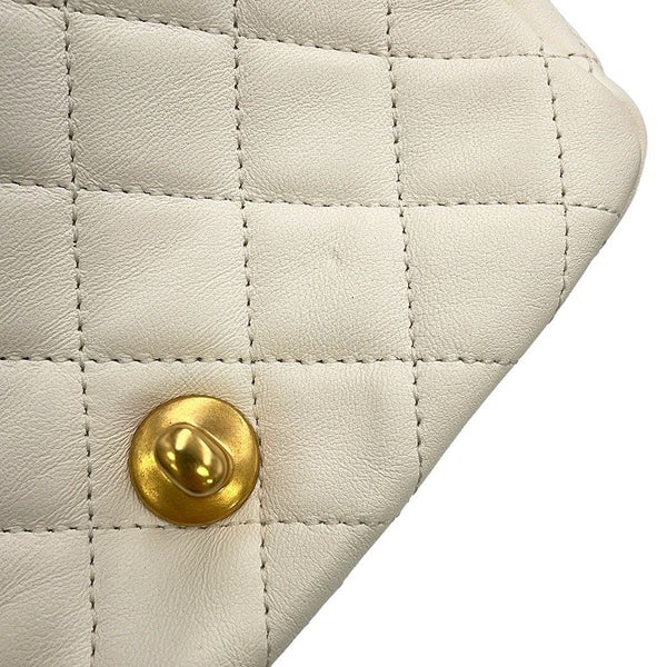 シャネル チェーンショルダーバッグ ミニマトラッセ ココマーク ラムスキン AS1786 CHANEL ココボール 白