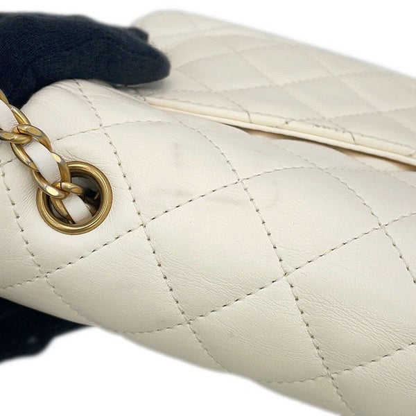 シャネル チェーンショルダーバッグ ミニマトラッセ ココマーク ラムスキン AS1786 CHANEL ココボール 白