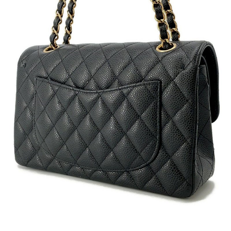 シャネル チェーンショルダーバッグ マトラッセ23 ココマーク ダブルチェーン A01113 CHANEL 黒