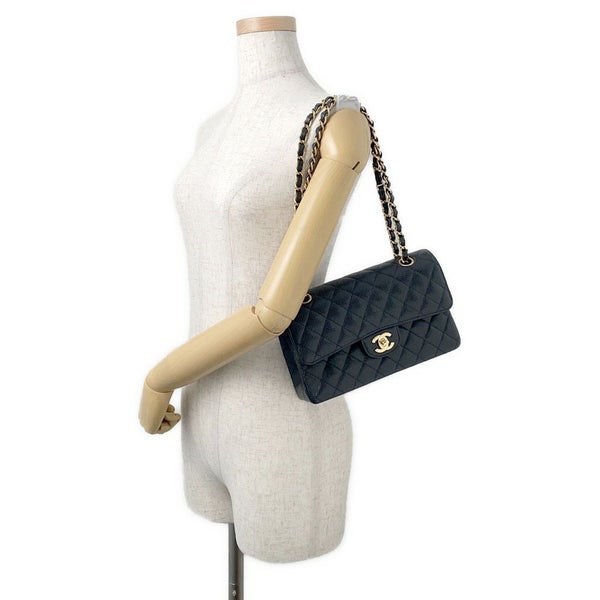 シャネル チェーンショルダーバッグ マトラッセ23 ココマーク ダブルチェーン A01113 CHANEL 黒