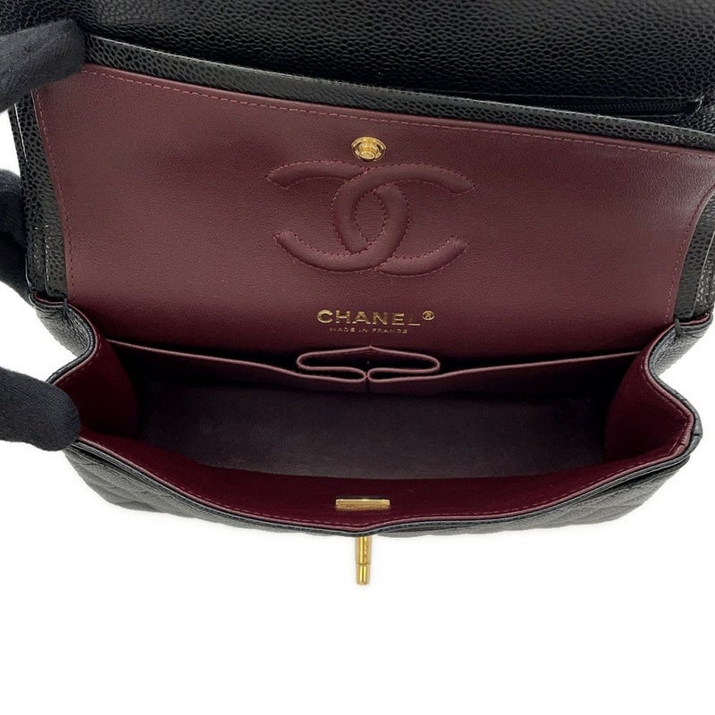 シャネル チェーンショルダーバッグ マトラッセ23 ココマーク ダブルチェーン A01113 CHANEL 黒