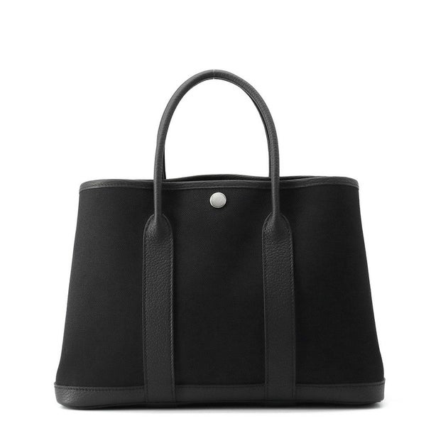 エルメス トートバッグ ガーデンパーティTPM ブラック/シルバー金具 トワルアッシュ/ネゴンダ K刻印 黒