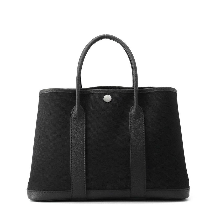 エルメス トートバッグ ガーデンパーティTPM ブラック/シルバー金具 トワルアッシュ/ネゴンダ K刻印 黒