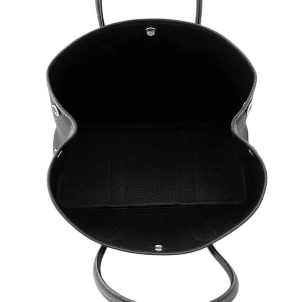 エルメス トートバッグ ガーデンパーティTPM ブラック/シルバー金具 トワルアッシュ/ネゴンダ K刻印 黒