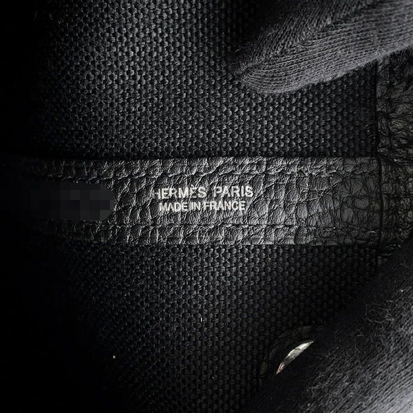 エルメス トートバッグ ガーデンパーティTPM ブラック/シルバー金具 トワルアッシュ/ネゴンダ K刻印 黒