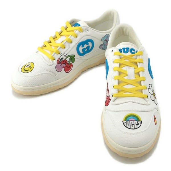 グッチ スニーカー マック80 ハティ スチュアート コラボ キャンバス/ラバー インターロッキングG メンズサイズ8 GUCCI 靴