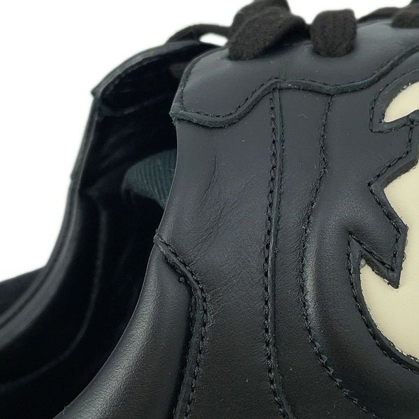 グッチ スニーカー ライトン カウハイドレザー インターロッキングG メンズサイズ9 1/2 GUCCI 靴 黒 2023FW