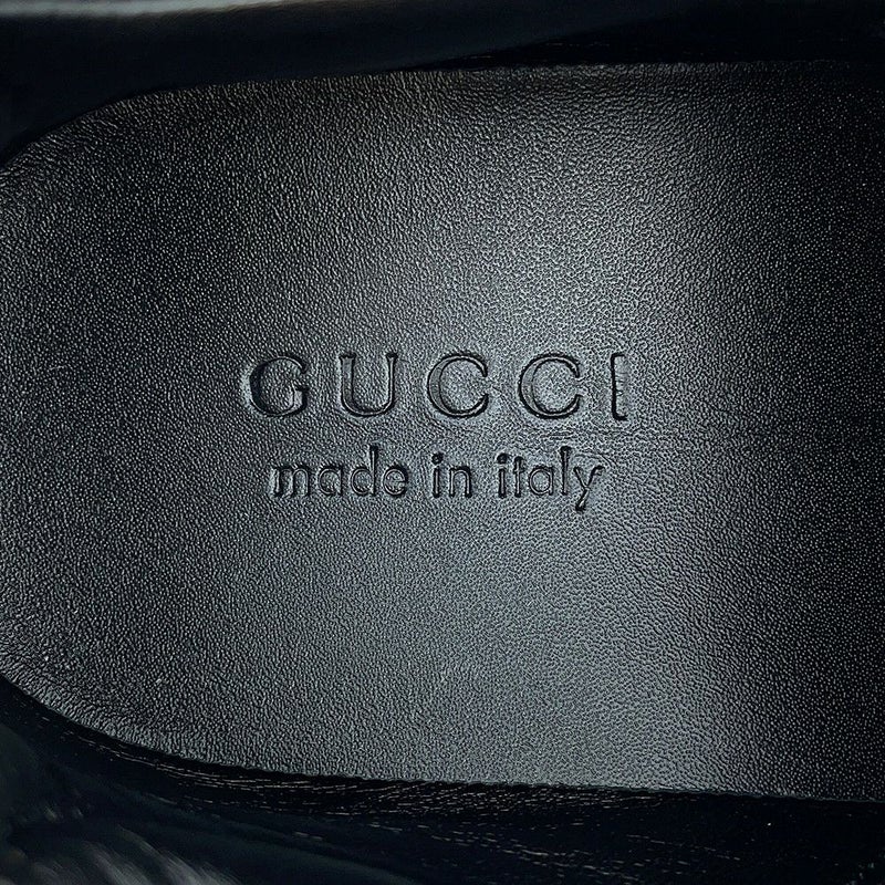 グッチ スニーカー ライトン カウハイドレザー インターロッキングG メンズサイズ9 1/2 GUCCI 靴 黒 2023FW