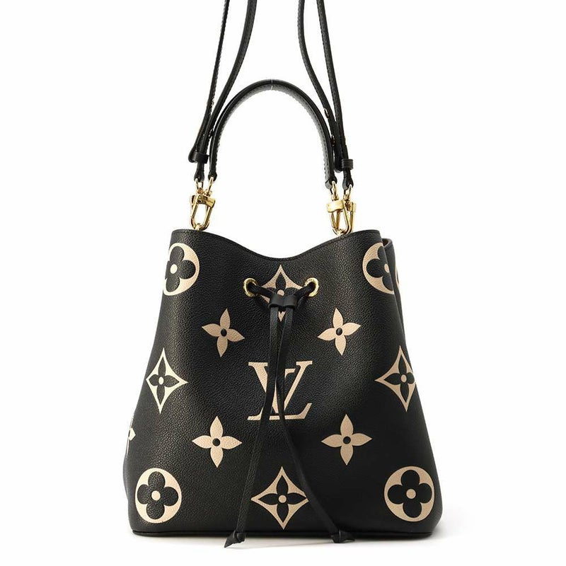 ルイヴィトン ハンドバッグ バイカラーモノグラム・アンプラント ネオノエMM M45497 2wayショルダーバッグ ブラック 黒