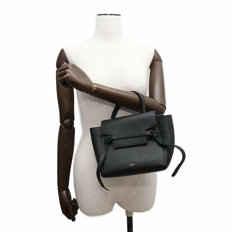 セリーヌ ハンドバッグ ベルトバッグ ナノ 189003 CELINE バッグ 2wayショルダーバッグ 黒