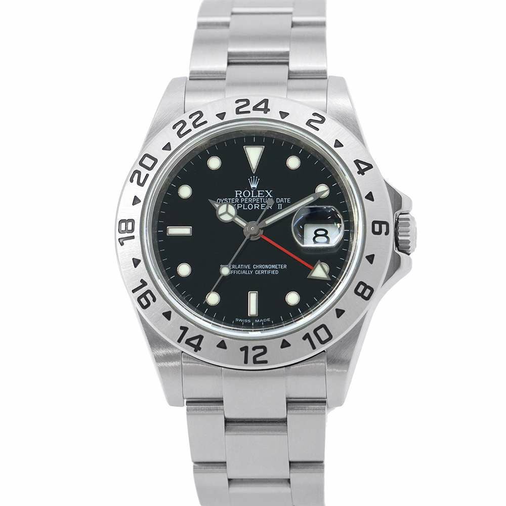 ロレックス エクスプローラー2 G番 16570 ROLEX 腕時計 黒文字盤 ロレックス エクスプローラー2 G番 16570 ROLEX 腕時計 黒文字盤 安心