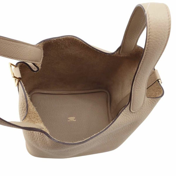 エルメス ハンドバッグ ピコタンロックPM ベージュマルファ/ゴールド金具 トリヨンクレマンス W刻印