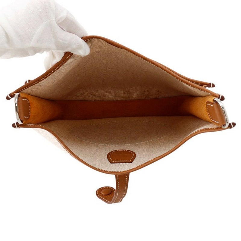 エルメス ショルダーバッグ エブリン3 PM ゴールド/エクリュ/シルバー金具 トワルオフィシエ/トリヨンクレマンス K刻印