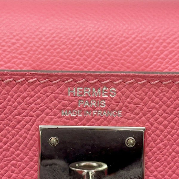 エルメス ハンドバッグ ケリー28 外縫い ローズアザレ/シルバー金具 エプソン D刻印 ２wayショルダー