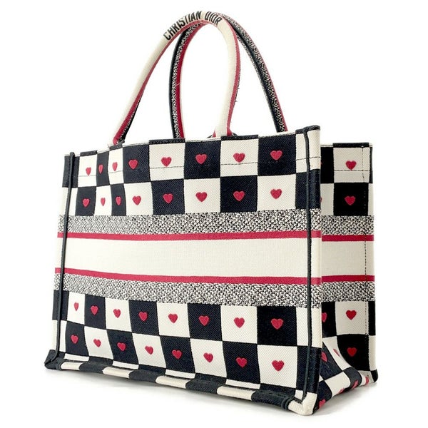 クリスチャン・ディオール トートバッグ アムールコレクション ブックトート ミディアム Christian Dior 白 黒