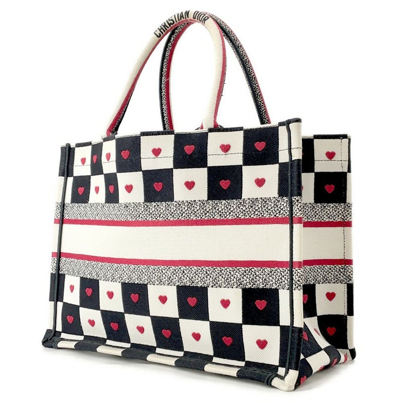 クリスチャン・ディオール トートバッグ アムールコレクション ブックトート ミディアム Christian Dior 白 黒