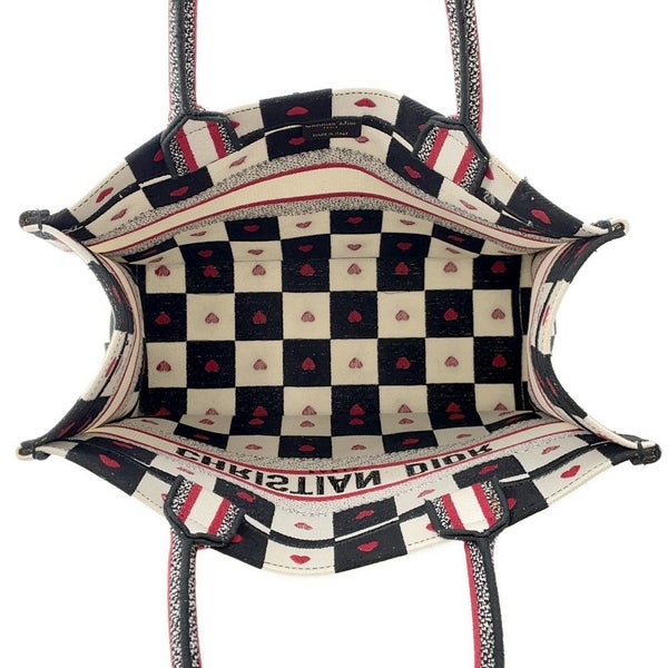 クリスチャン・ディオール トートバッグ アムールコレクション ブックトート ミディアム Christian Dior 白 黒