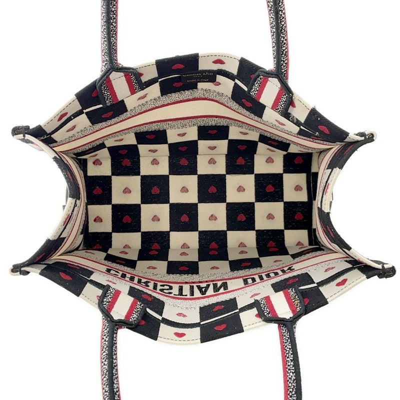 クリスチャン・ディオール トートバッグ アムールコレクション ブックトート ミディアム Christian Dior 白 黒