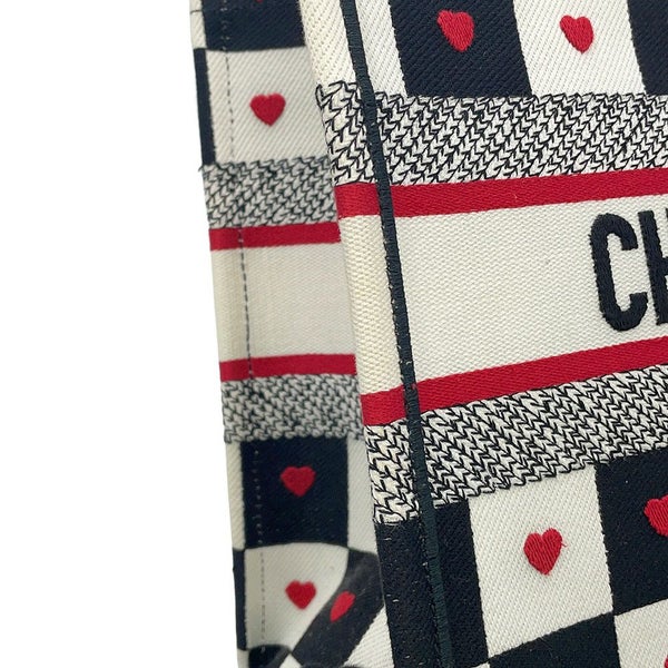 クリスチャン・ディオール トートバッグ アムールコレクション ブックトート ミディアム Christian Dior 白 黒