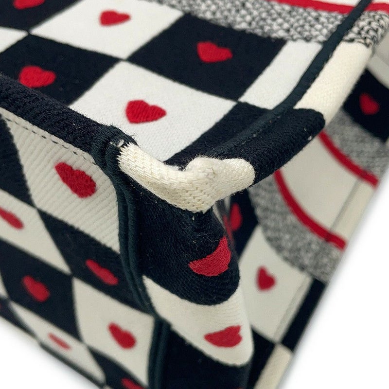 クリスチャン・ディオール トートバッグ アムールコレクション ブックトート ミディアム Christian Dior 白 黒