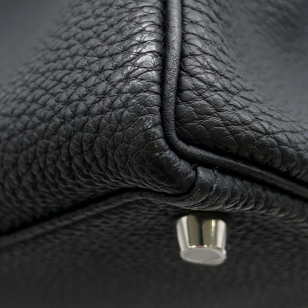 エルメス ハンドバッグ ケリー28 内縫い ブラック/シルバー金具 トゴ U刻印 ２wayショルダー 黒